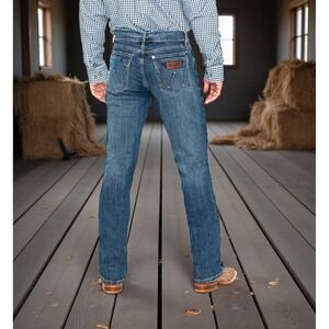 Wrangler‎ Retro Blue Jeans Men's Western Cowboy Dadcore Denim Cut Rodeo 34x30
